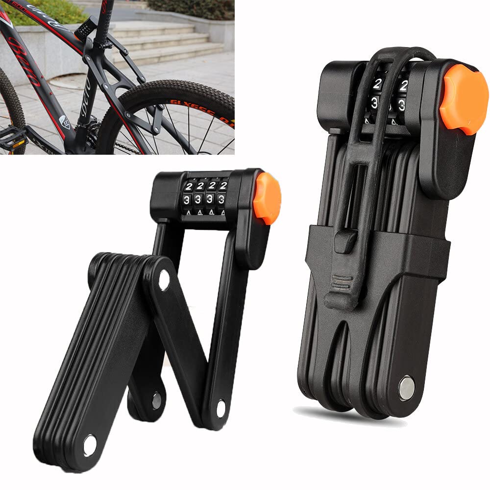 WnewTools Bicycle Lock Anti-theft Folding Password Lock Aluminium Alloy Lock for E bike Lock Motorcycle Lock Mountain Bike Lock