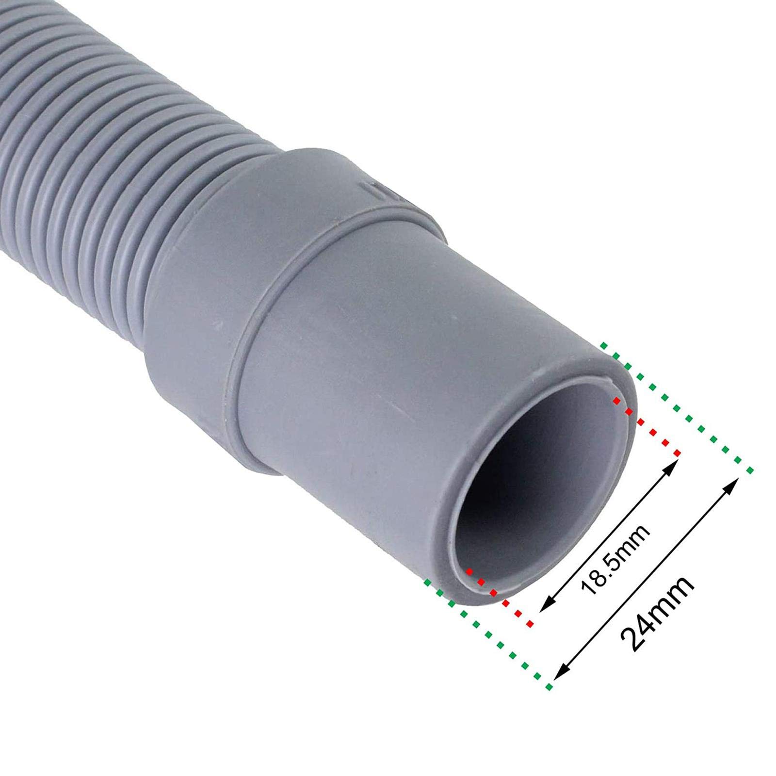 First4spares Universal Riempire Tubo Acqua e Tubo Di Scarico Kit Estensione per Indesit Lavastoviglie 2.5m