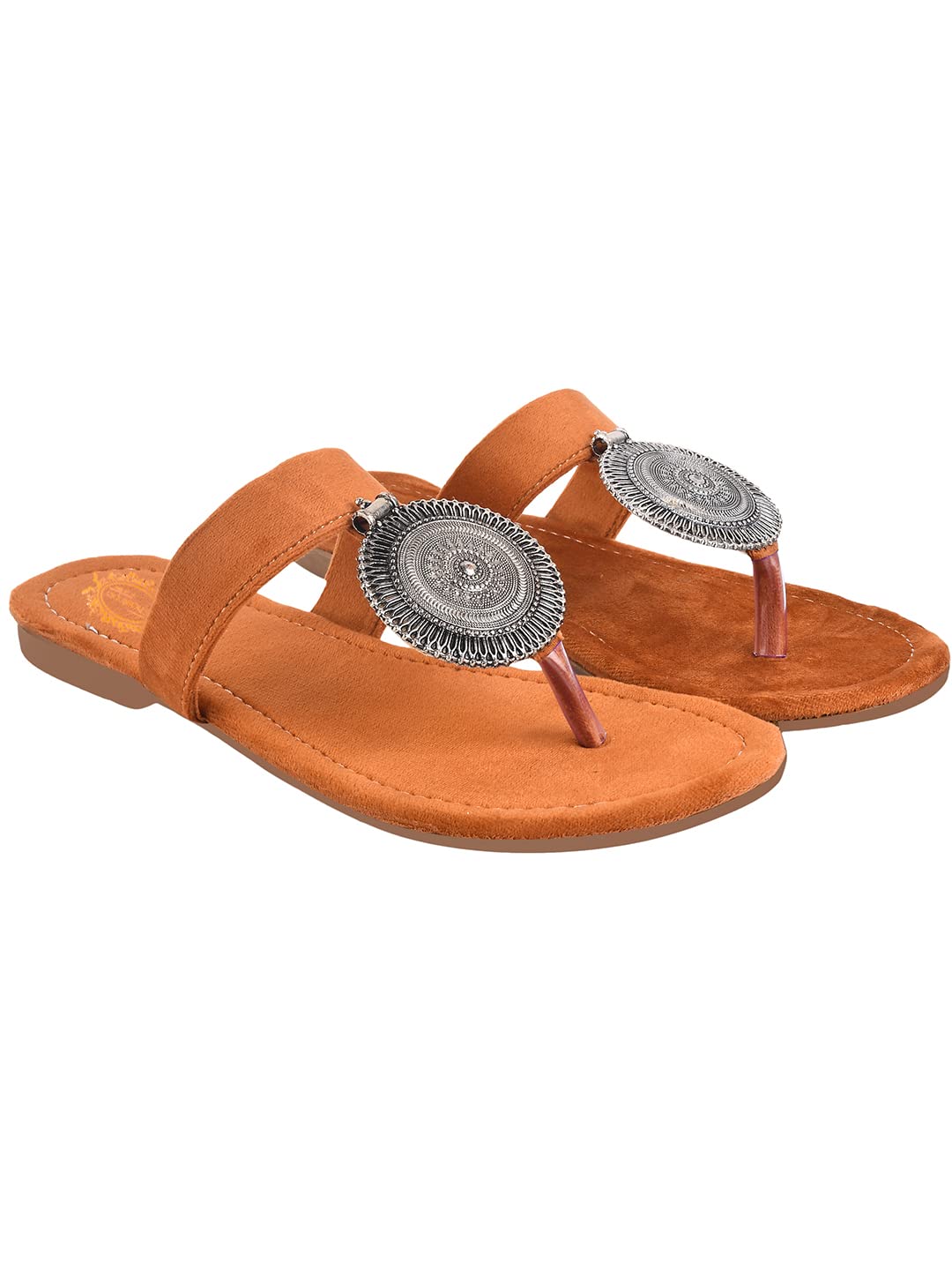 Shoetopia Ethnic Jewel Detailed Orange Flats for Women & Girls (B0BYPBM5N6) Amazon Price History, Amazon Price Tracker