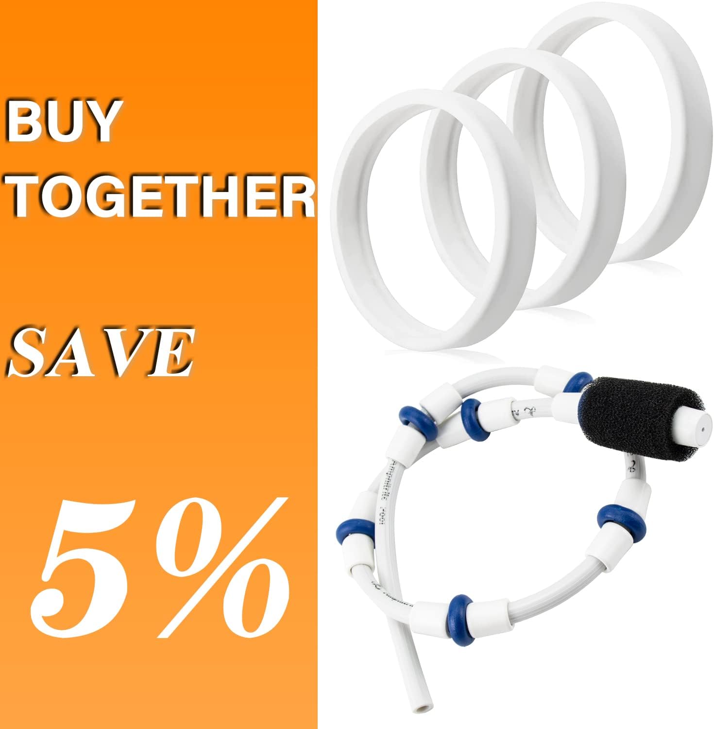 Funmit All Purpose Tire Replacement Part Compatible with Polaris 280 360 180 380 Automatic Pool Cleaner Sweep Hose Complete B5 B-5 Fits for Zodiac Polaris 280 380 480 180 Pool Cleaner