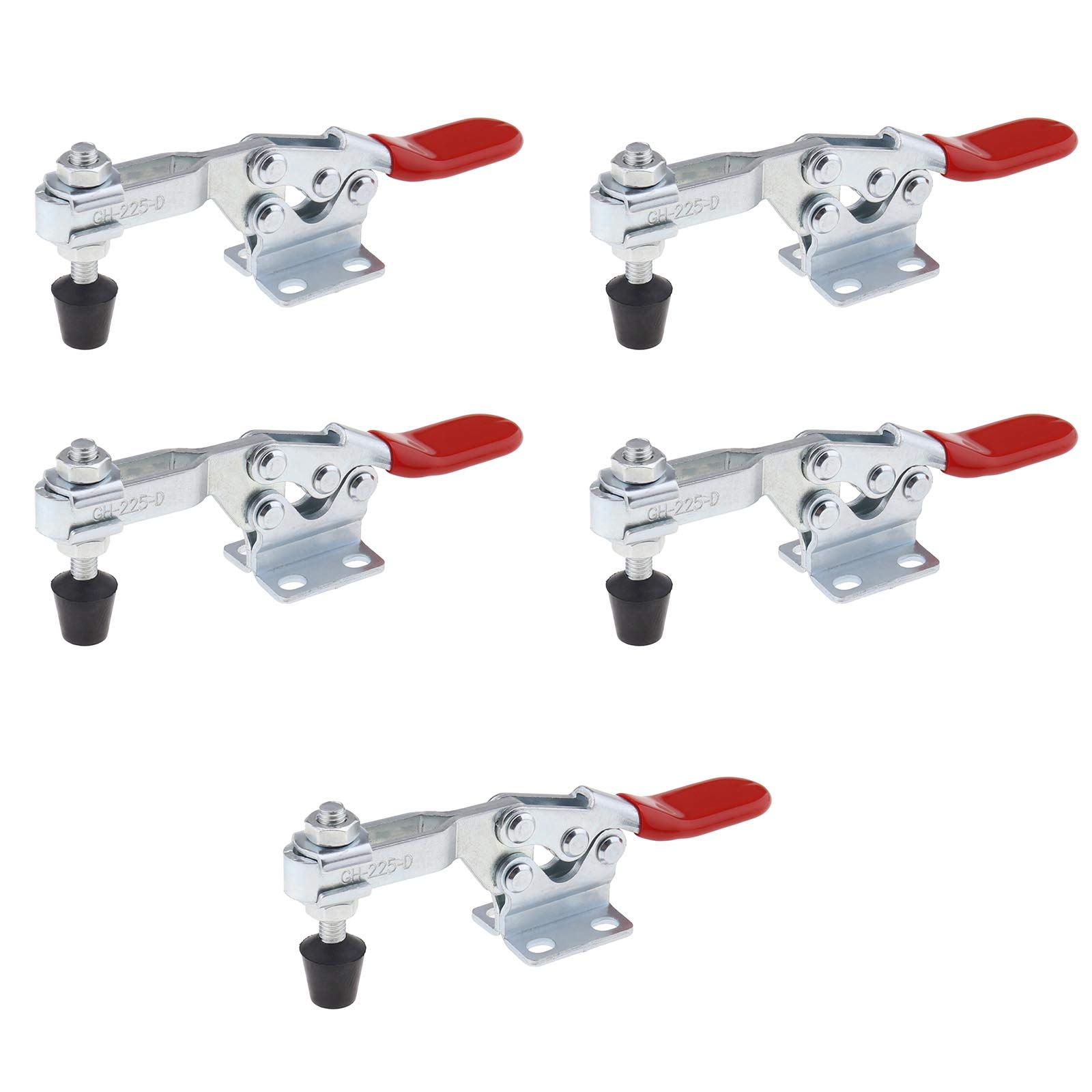 5pcs GH-225-D Barre Horizontale Bascule Clamp Kit de Libération Rapide Poignée Outil en Métal Tenant 230KG Capacité Frock Pince Machine Opération de Soudage
