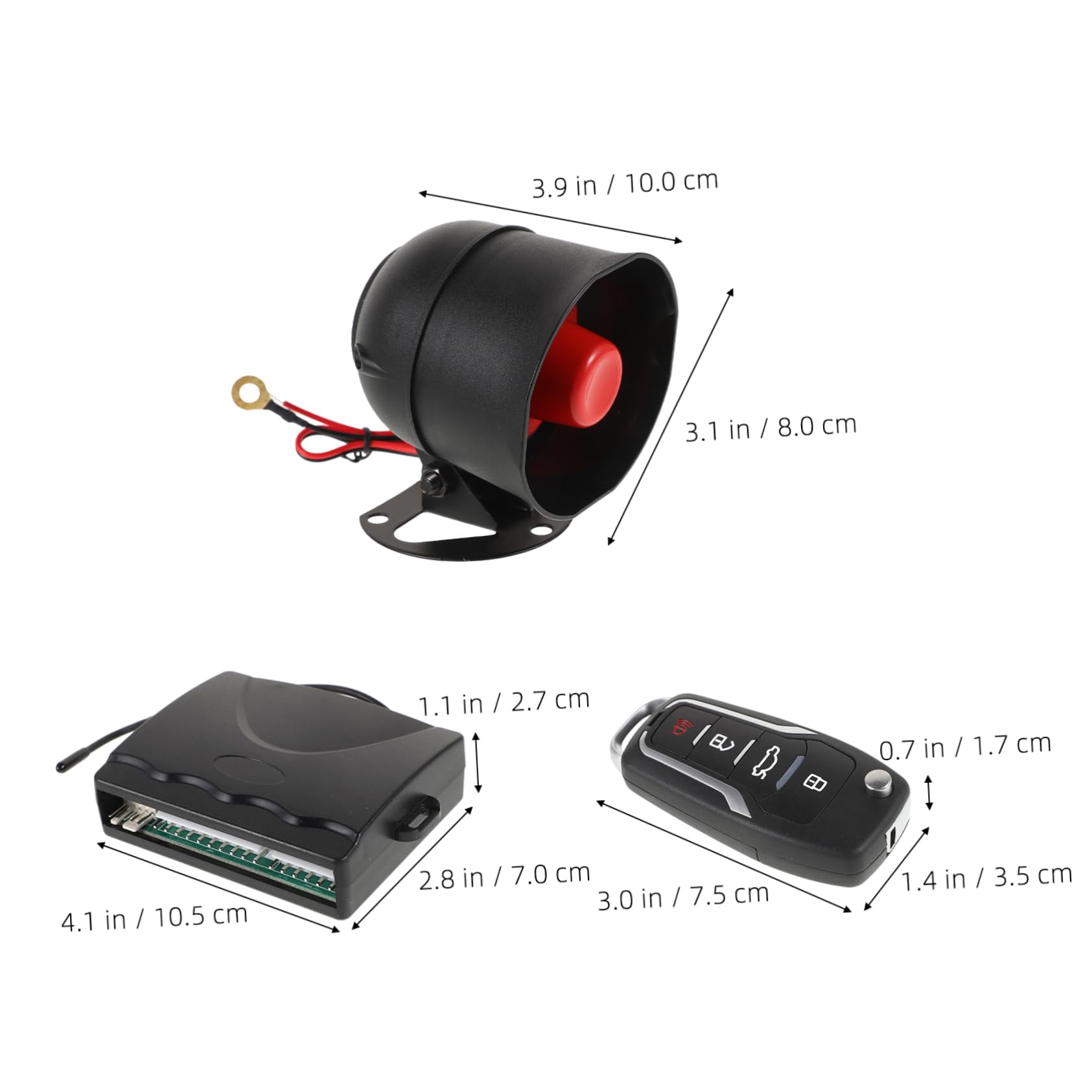 STOBAZA 1 Set Car Alarm Anti Start Theft Vehicle Remote Keyless Automotive Lock Immobilizer Central Car Security System Alarm for Car Metal