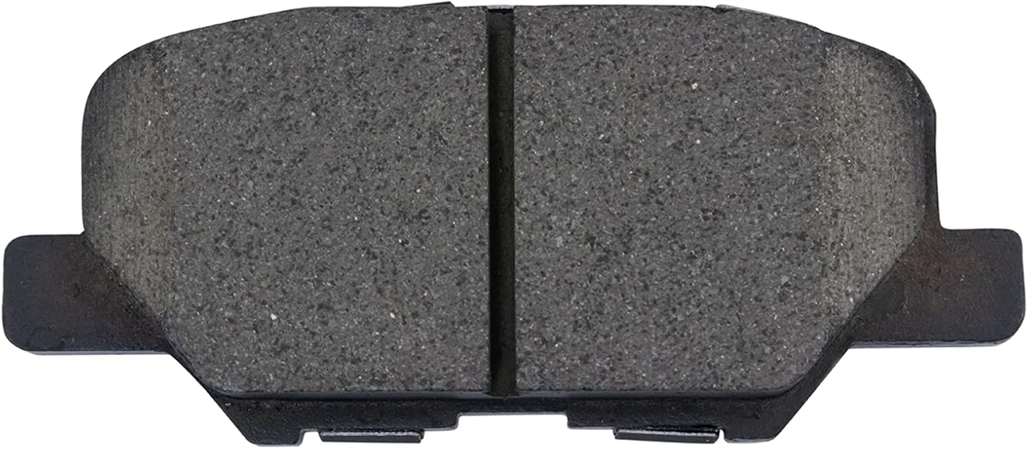 TRQ Front and Rear Ceramic Brake Pad Set Compatible with 2013-24 Mitsubishi Outlander Sport 14-16 Outlander 17 Outlander with Manual Parking Brake 18-19 Outlander Front Wheel Drive