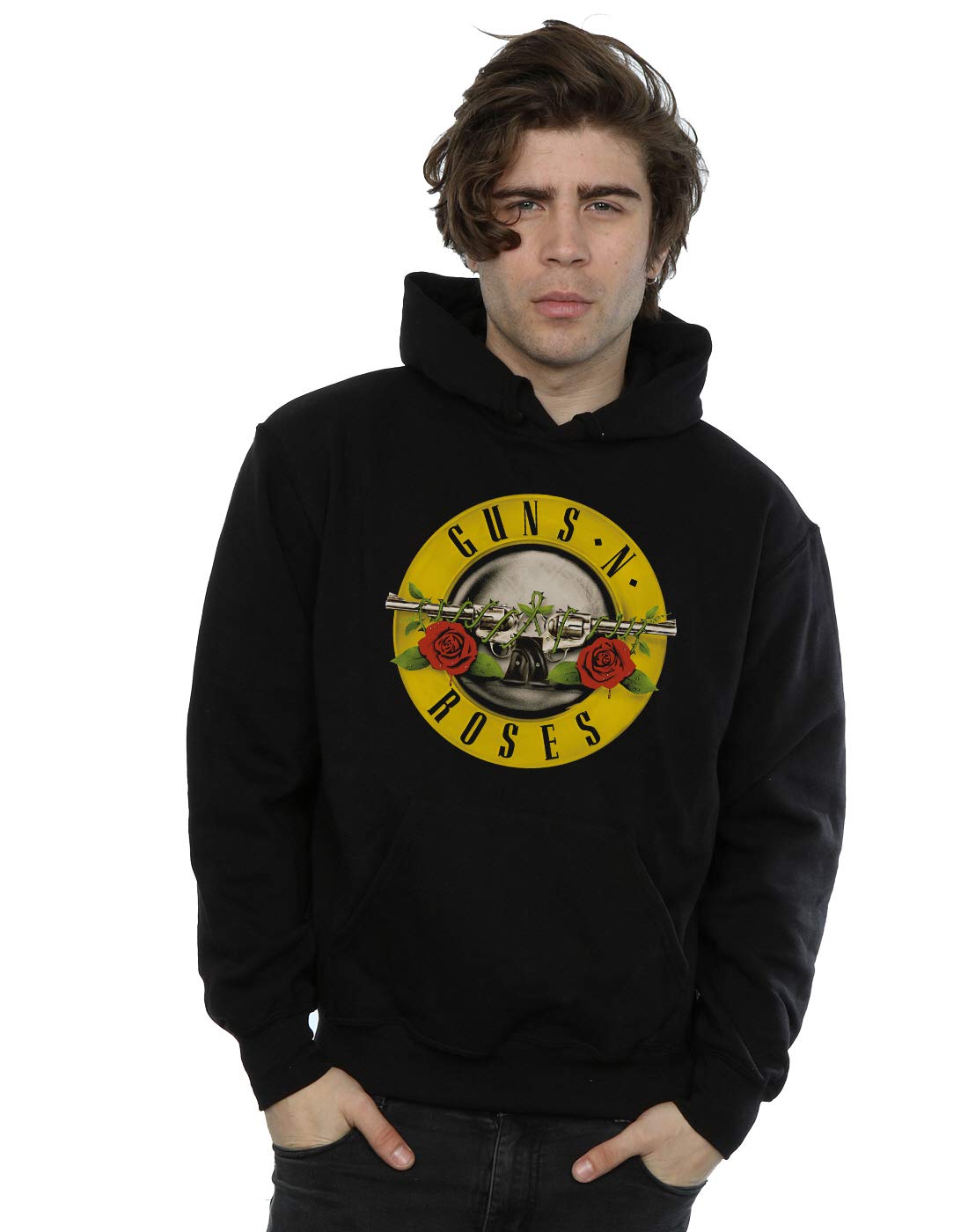 Guns N' Roses Men's Black Bullet Logo Hoodie XX-Large