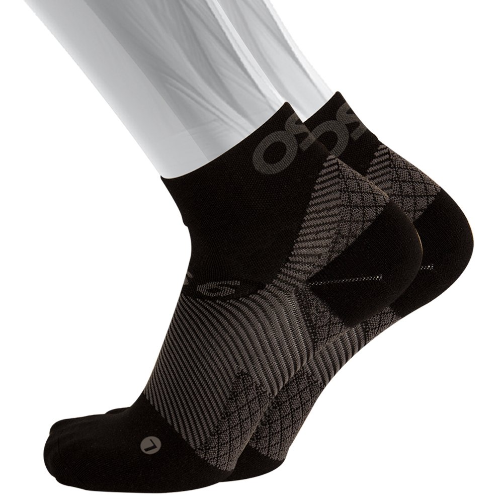 OS1st FS4 Plantar Fasciitis Socks - Arch Support, Pain Relief, Merino Wool (Black, XL)