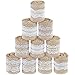 Produktbild Faburo 10 Rolle Natürliche Sackleinen Hessische Jute Band mit Weisse Spitzen für DIY Handwerk Hochzeit