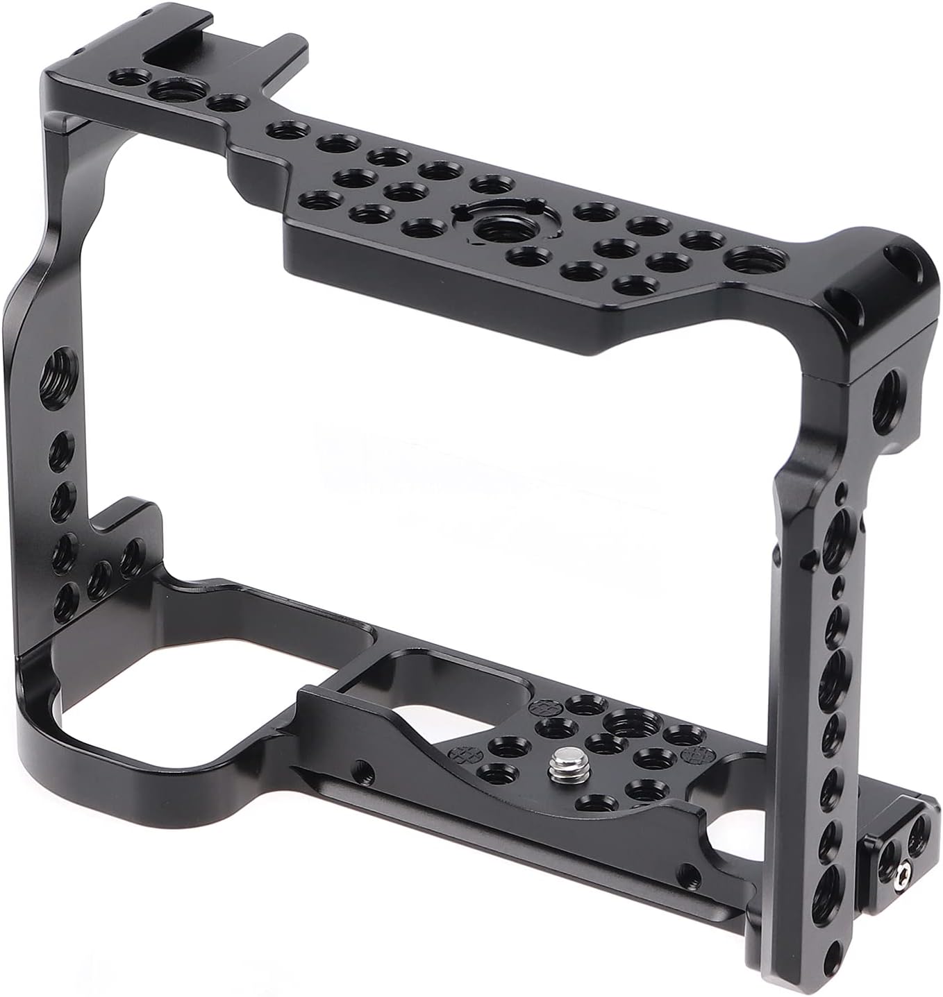 FOTGA Camera Cage Video Film Making Stabiliser Rig Aluminium Alloy with Cold Shoe Shoe and 1/4 Inch 3/8 Inch Screws for Canon EOS R5 R6 - Image 3