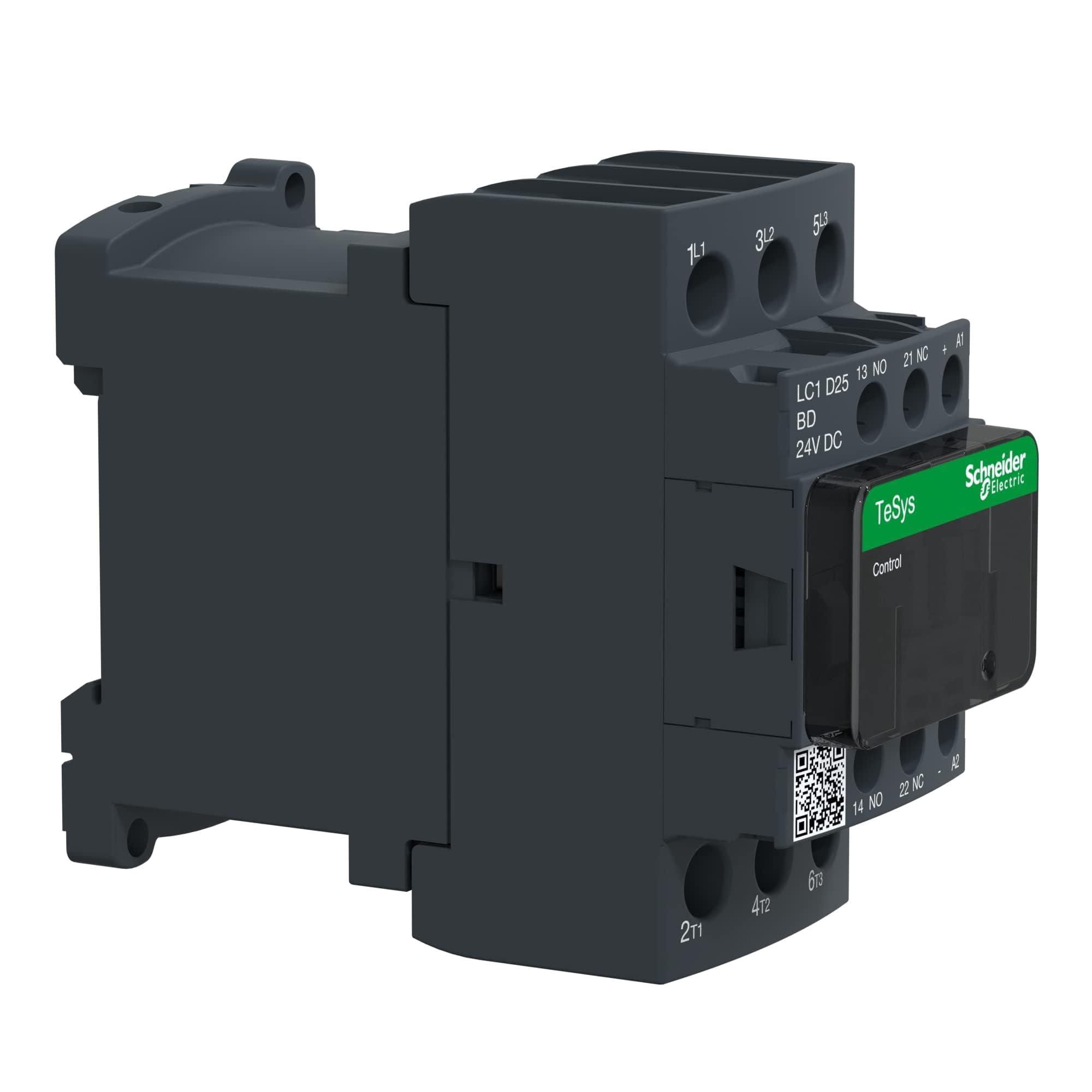 Telemecanique Sensors LC1D25BD TeSys D Contactor, 3P, AC-3, 25 A, Bobina 24 V CD, Antip, 85mm Altura, 45mm Anchura, 101mm Longitud
