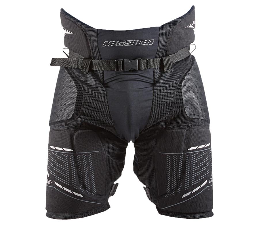 Mission S19 Mano Derecha Hockey sobre Patines Core Cinturón Senior - Negro, XL