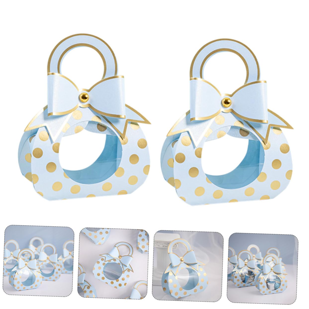 UTHCLO 50stücke Hochzeitsgeschenk Süßigkeiten Boxen Kleine Papierboxen Für Gastgeschenke Für Hochzeiten Und Partys Design Mit Schleife Zur Aufbewahrung Von Süßigkeiten Und Snacks