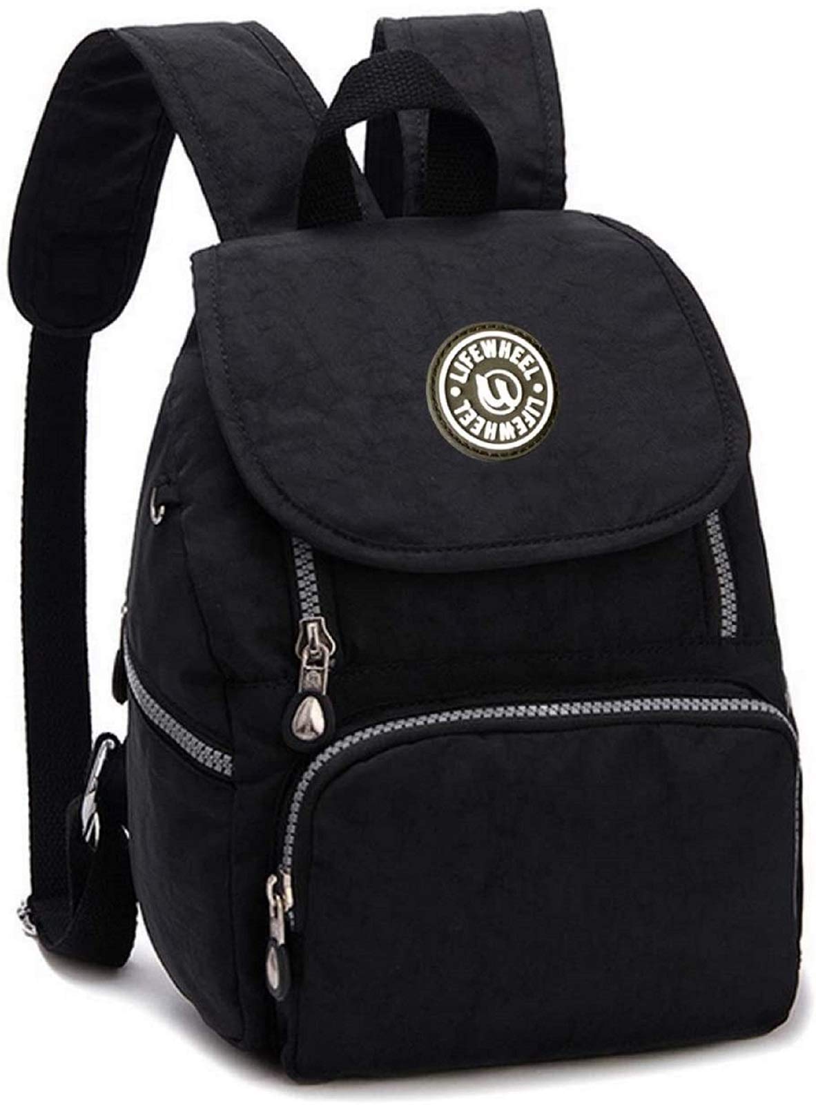LifeWheelNylon Mini Casual Waterproof Backpack Shoulderbag Rucksack Travel Bag Daypack Lightweight Small Backpack for Womens