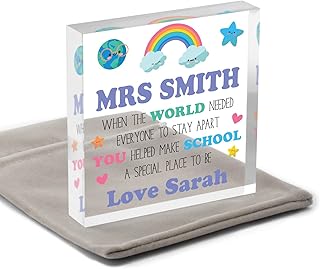 Lockdown Teacher Gifts, PERSONALISED Teacher In Lockdown Thank You Gifts, Lockdown Gifts for Teaching Assistant, Teacher Thank You, Lockdown Teacher Appreciation, School Leaving, With Grey Bag