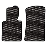 Furstil Automotive-Custom Fit Coco Car Mats Mercedes-Benz 1977-1985 w123 Sedan or Wagon 230 230E 240 240D 240TD 280 280E 280TE 300 300D 300TD Turbo Black Grey Dot-Two Piece
