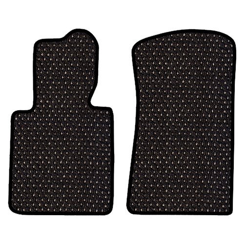 Furstil Automotive-Custom Fit Coco Car Mats Mercedes-Benz 1977-1985 w123 Sedan or Wagon 230 230E 240 240D 240TD 280 280E 280TE 300 300D 300TD Turbo Black Grey Dot-Two Piece