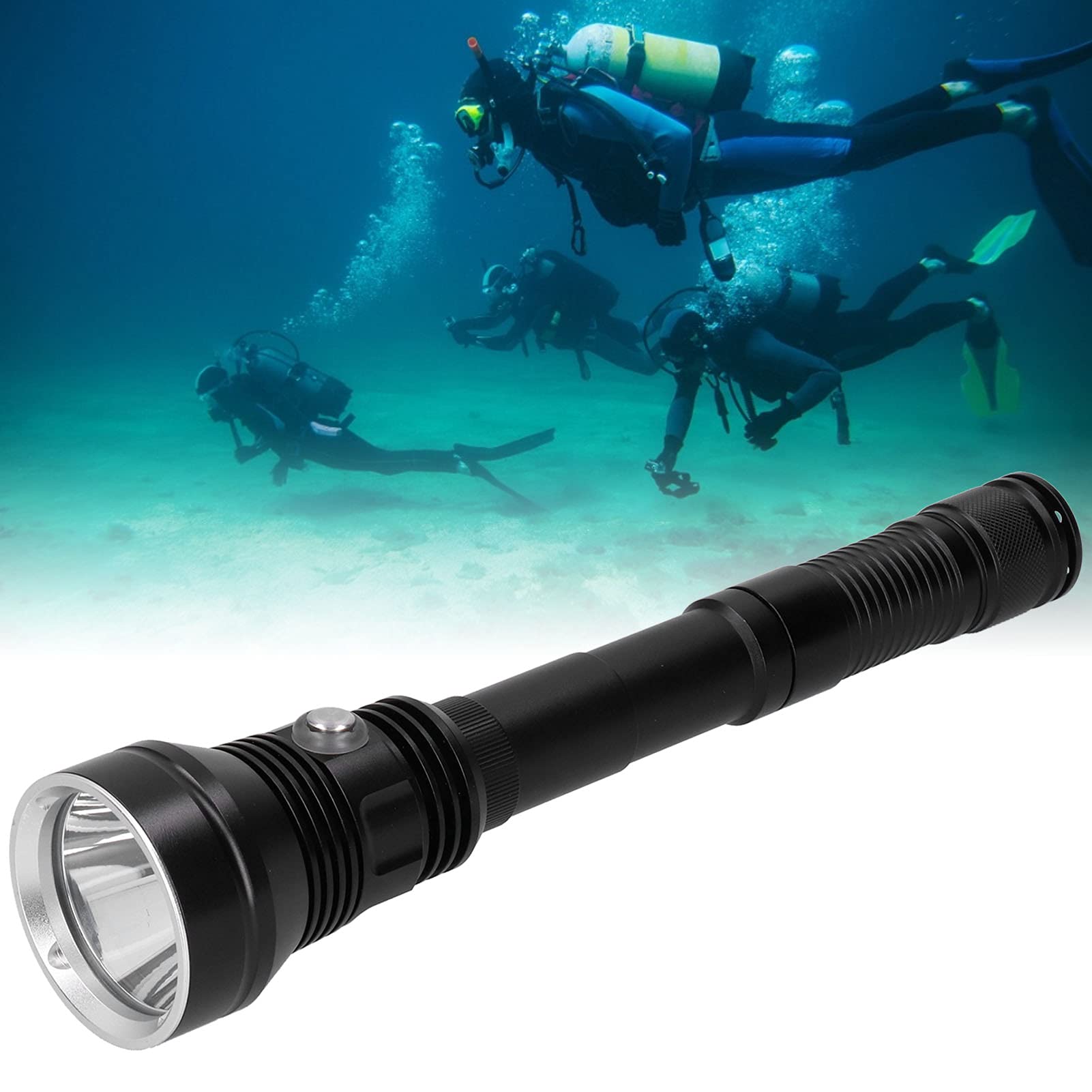Torcia subacquea impermeabile IPX8, torcia subacquea a LED da 8000 lumen per avventure all'aria aperta