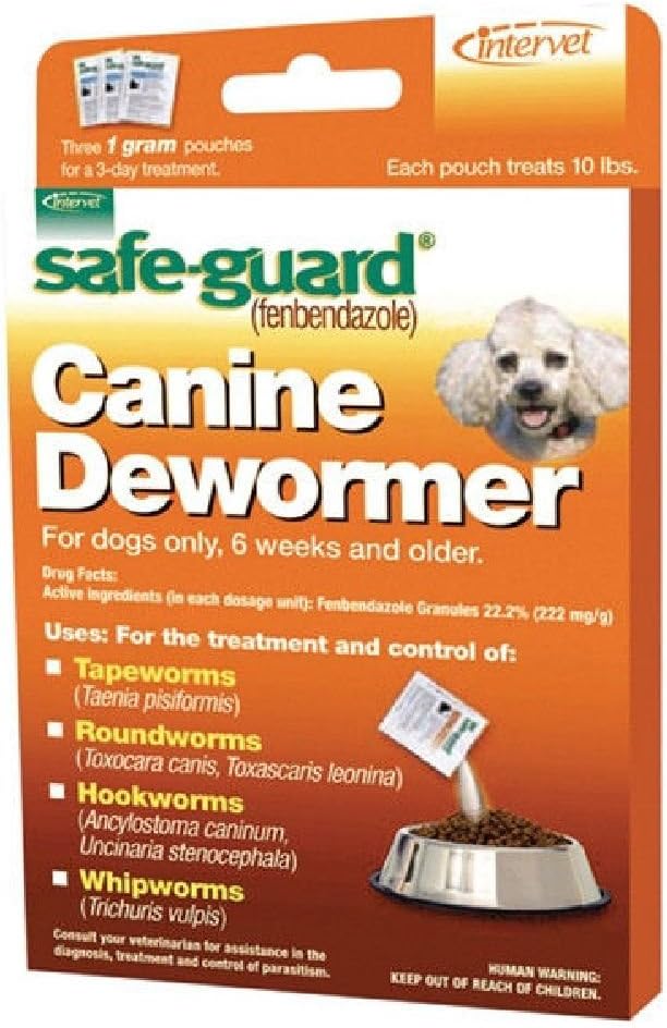 Pet Supplies Moondon Dog Puppy Animal Wormer FENBENDAZOLE Broad Spectrum Pet Dewormer