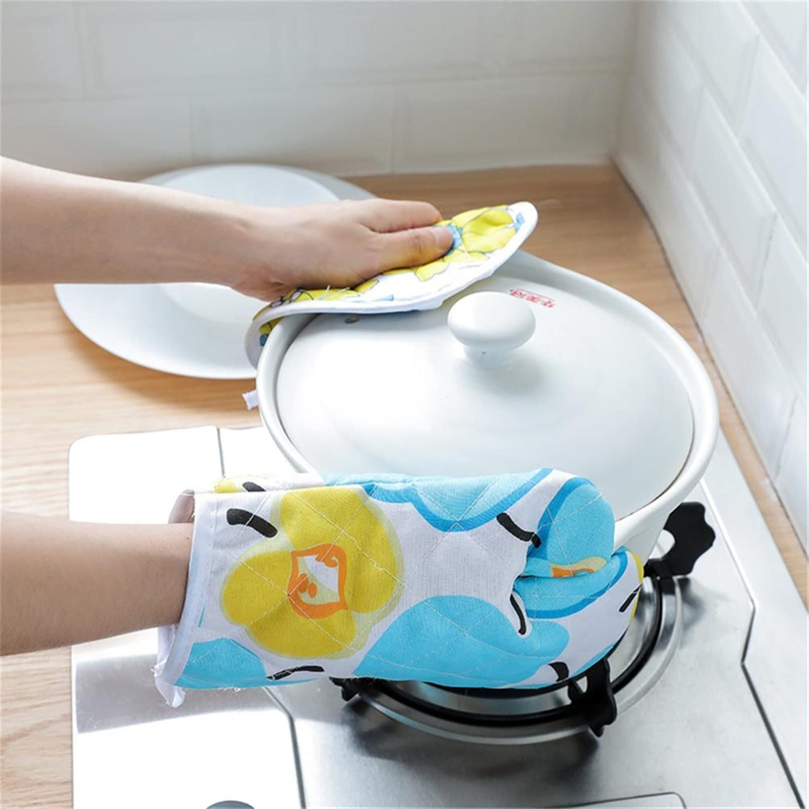 Gants isolants en Coton épais for Four à Micro-Ondes, Protection des Mains, Accessoires de Cuisine