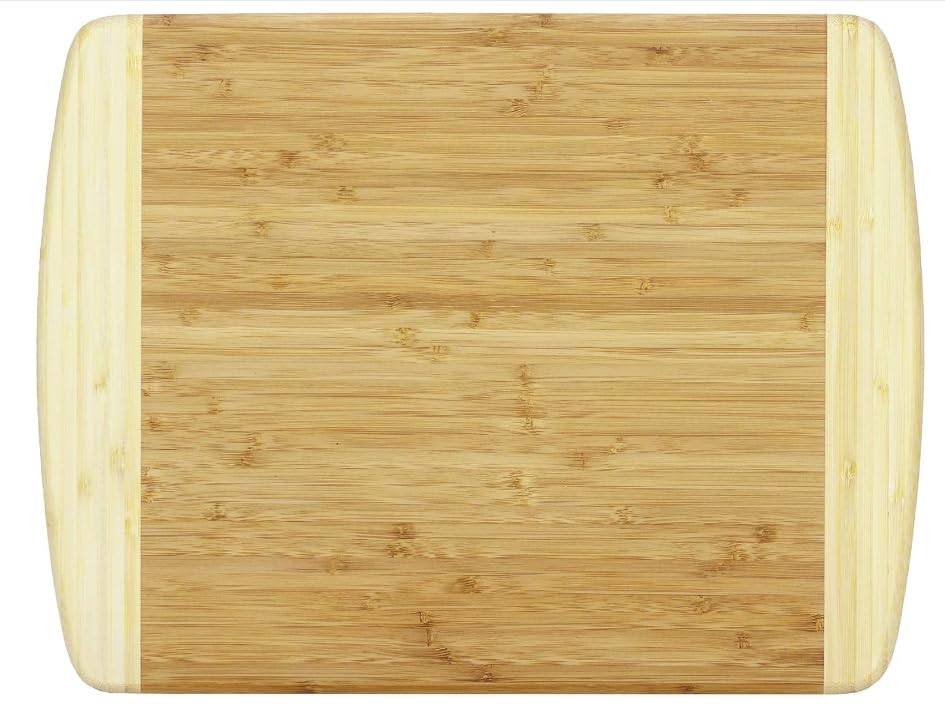 Bamboo Cutting Board for Kitchen - Large Charcuterie Board | Cheese Board - 3/4 Inch Thick Premium Wood Cutting Board - 12" X 16"