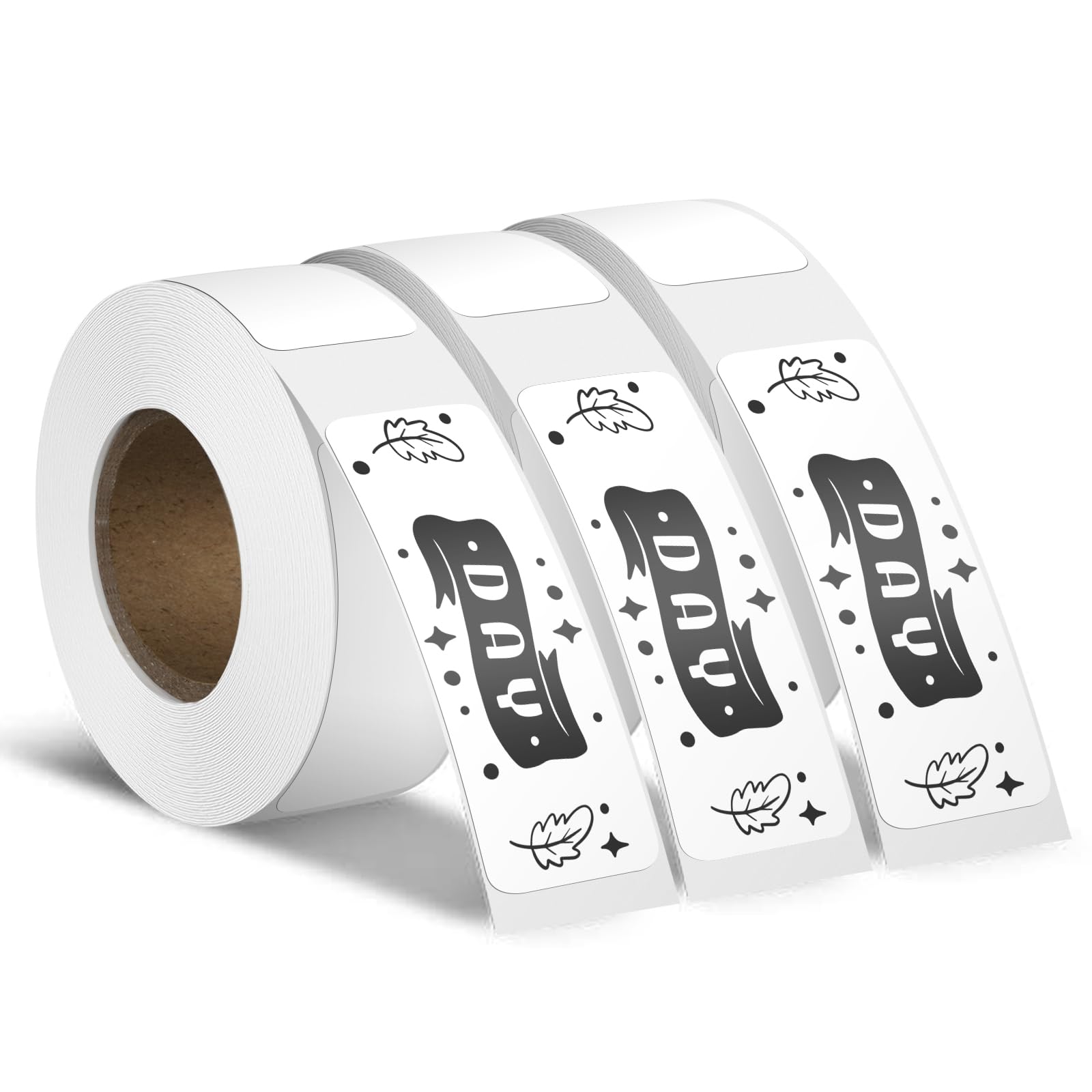 4 Rouleaux Étiquettes Thermiques 12x40 Mm - 160 Étiquettes/Rouleau - Imperméables, Antidérapantes - Pour Imprimante Thermique