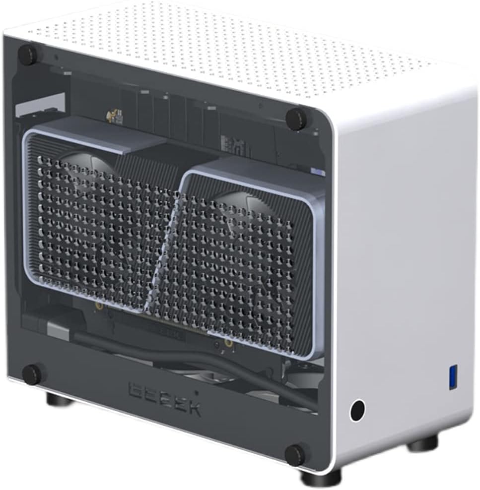 Amazon.co.jp GEEEK Mini Sfx ITX 透明アクリル G1SE A4 コンピュータケース (C2ホワイト