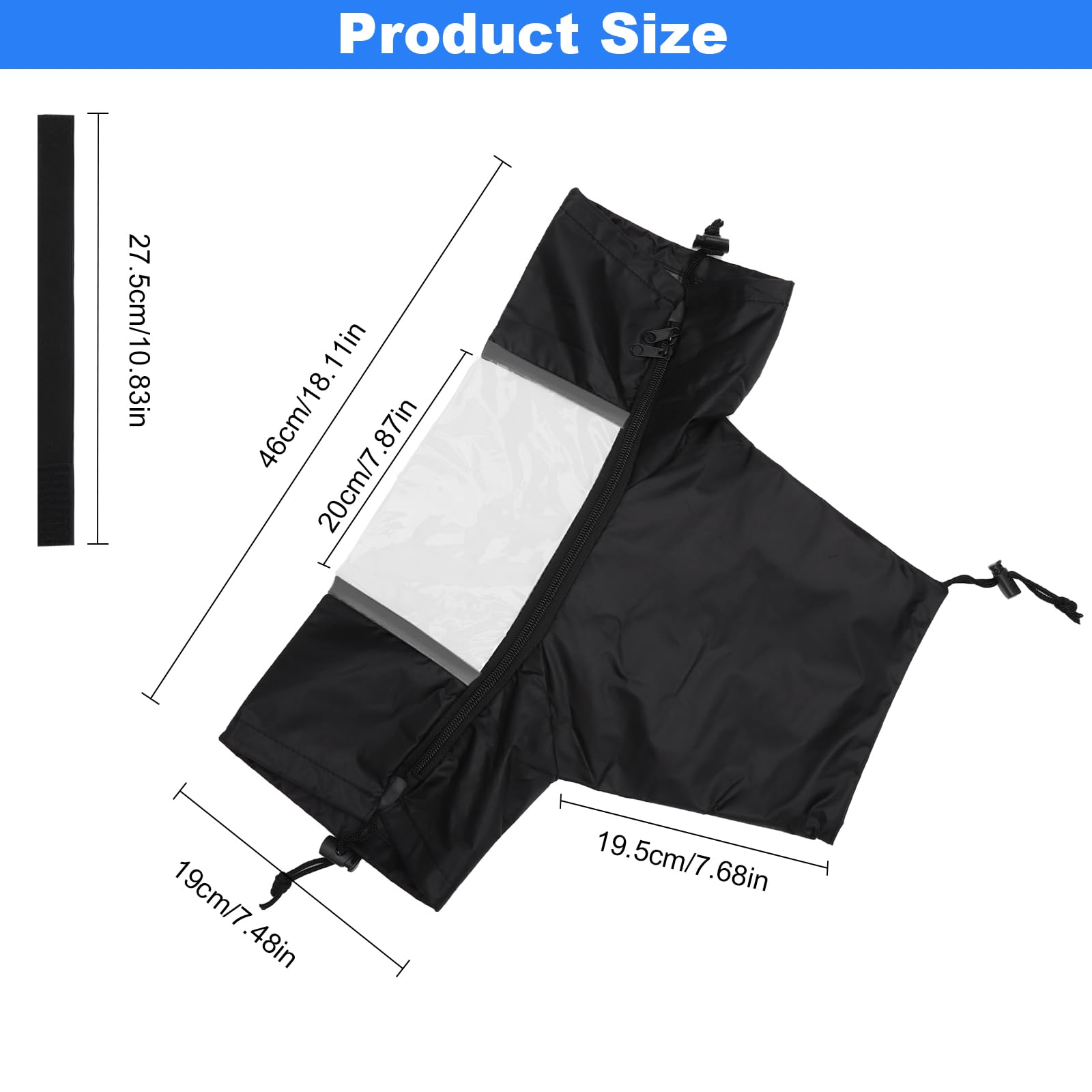 Housse de pluie imperméable pour appareil photo reflex numérique avec fenêtre transparente