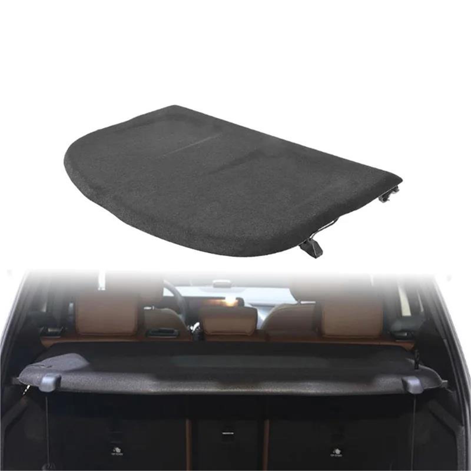 Générique Cache-Bagages Organisateur De Couverture Rideau Coffre pour Benz GLA 2021 – 2025 H247 MK2 Cloison Support Arrière Abri Stockage Fret Pare-Soleil Pare-Soleil Coffre Arrière
