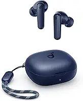 soundcore P20i da Anker Fone de Ouvido Sem Fio Graves Potentes, Drivers de 10mm Bluetooth 5.3 30H de Bateria Resistência à Água 2 Microfones IA App Personalizável, Fone ouvido sem fio tws, Azul Escuro