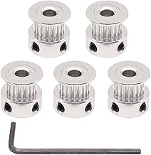 WINSINN GT2 Pulley 20 Teeth 5mm bore 6mm Width 20T Timing Belt Pulley Wheel Aluminum for 3D Printer (Pack of 5Pcs)