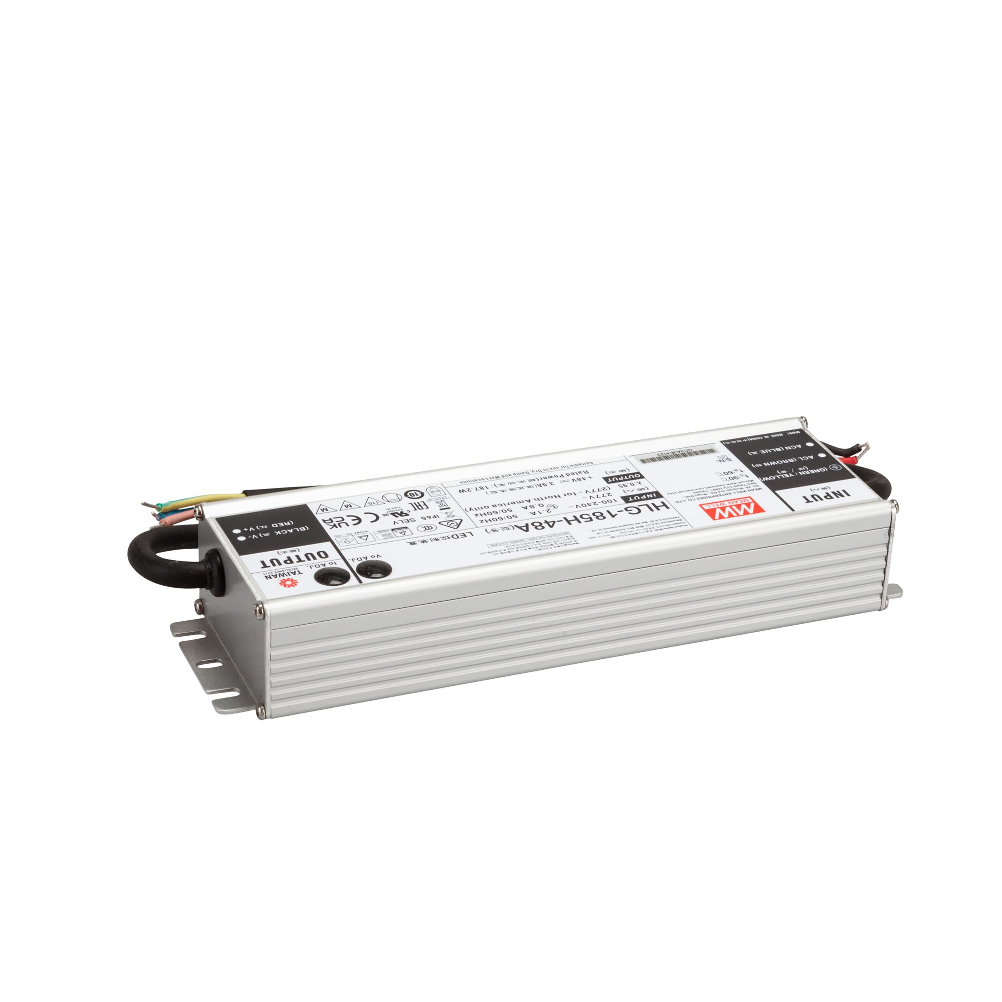 MEAN WELL HLG-185H-48A, AC-DC LED-Installationsnetzteil, Metallgehäuse, IP65 187W 48V 3,9A CV+CC