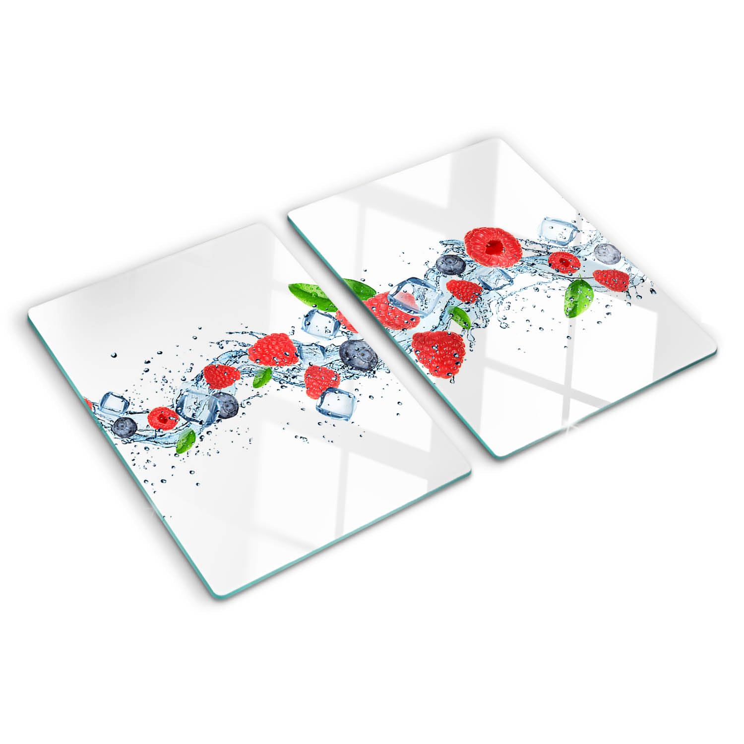 Planche à découper en verre 2x40x52 cm Tulup motif fruits de la forêt