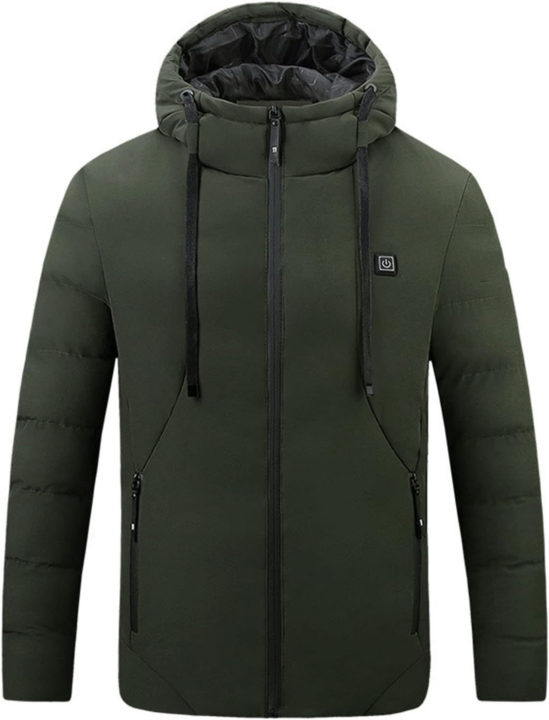 Heated Jackets for Men Usb Heated Jacket with Hood Hooded Intelligent Electric Heating Cotton Coat Winter Warm Thick