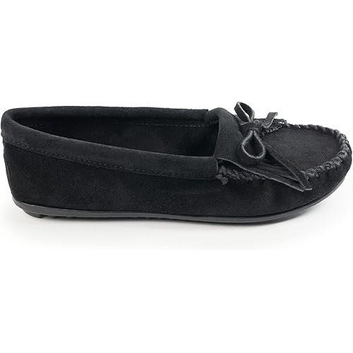 Minnetonka Women's Kilty Suede Hardsole Moccasin