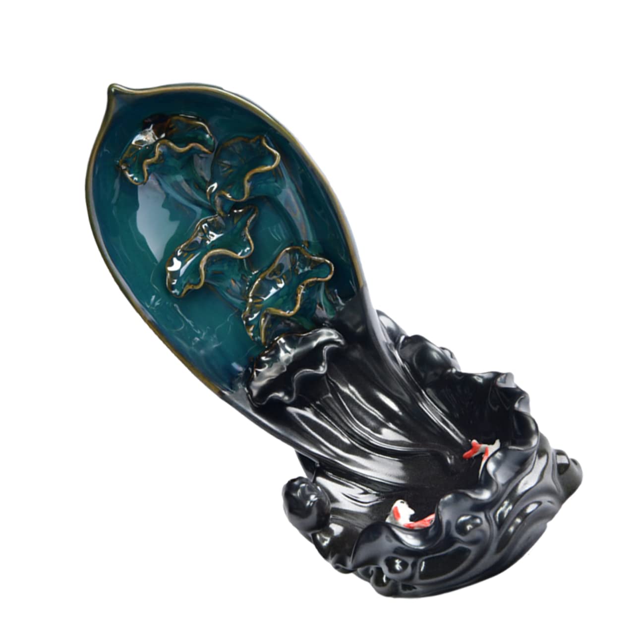 Soporte De Incienso 1 quemador de incienso con forma de flor de loto, decoración retro, quemador de aroma de cerámica, quemador de incienso de porcelana decorativo, cono de ceniza, decoración para el