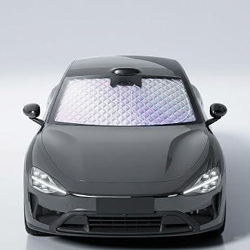 Windshield Sun Shade for Peugeot 3008 2023 2024 2025, Car Sunshade Windshield Rearview Mirror Slot No Light Leak Hot Outdoor Parking Laser Titanium