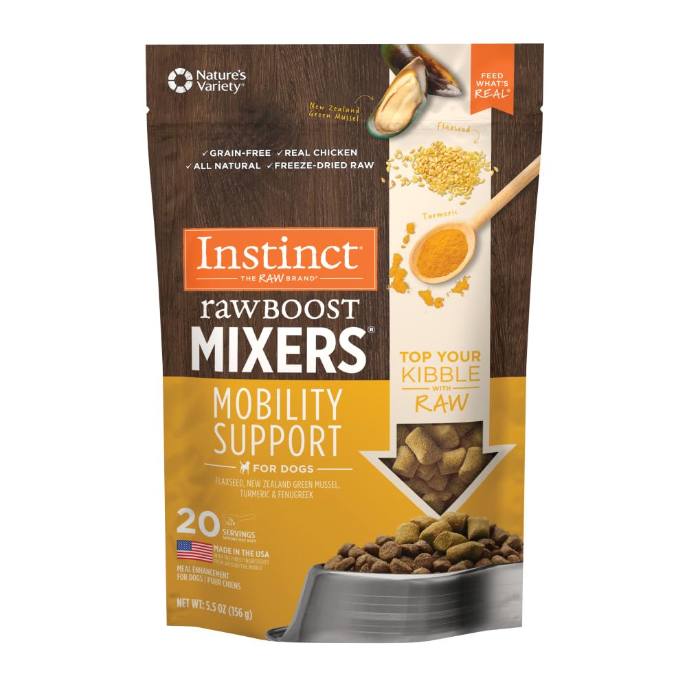 Raw Boost Mixers Mobility Support Freeze Dried Dog Food Topper 5.5OZ