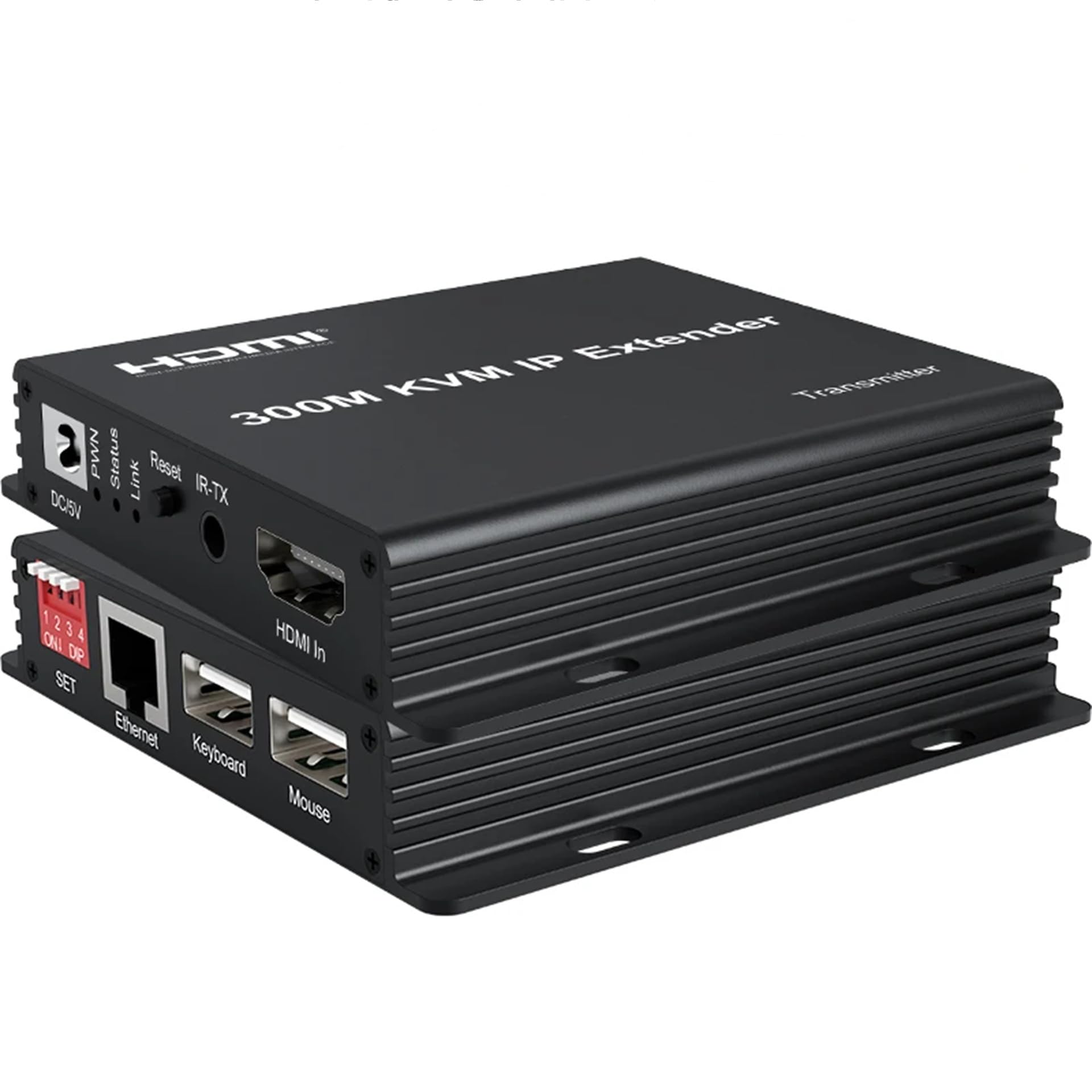 300 m HDMI KVM IP Extender auf RJ45 Cat6 mit Ethernet Kabel 1080p – Multipoint Connect Network Switch Support PC DVR TV Maus Tastatur
