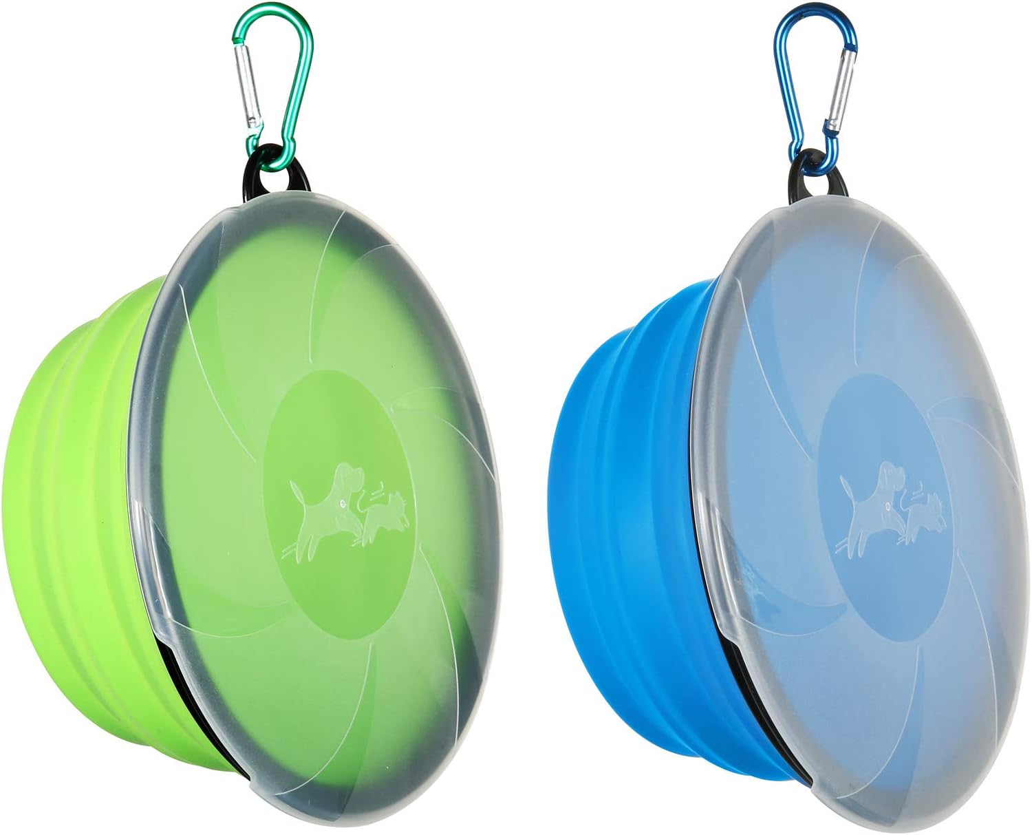 SLSON 2 Stück Hundenäpfe Faltbare Reiseschale, auslaufsichere Hundenapf ...