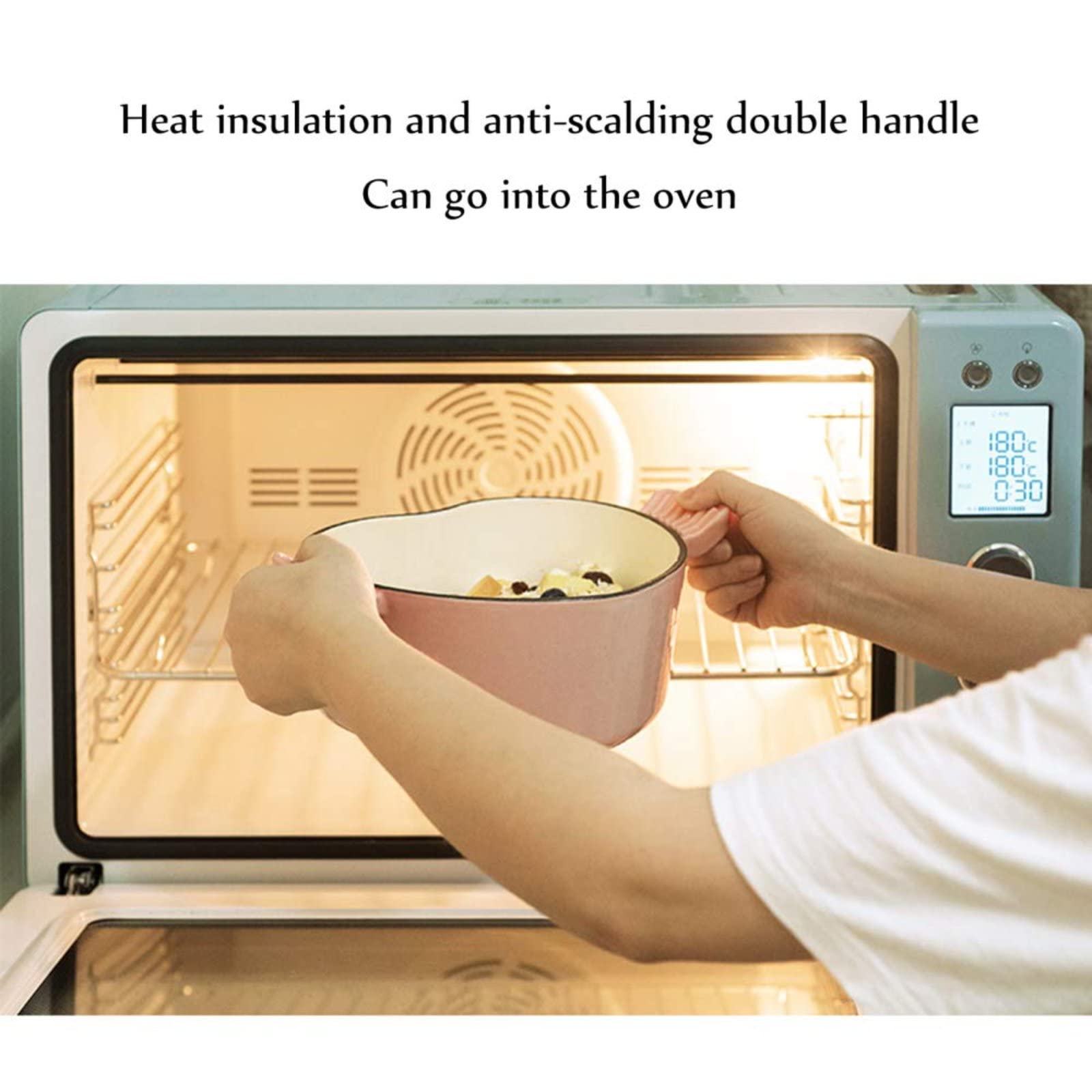 Cocotte en forme de cœur 1,9 L – Poêle multifonction en fonte