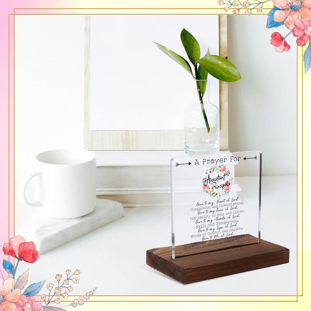 New Assistant Principal Gift, Appreciation Gift for Assistant Principal, Christian Gift for Assistant Principal, Modern Acrylic Desk Plaque with Inspirational Quotes, 10 x 10 x 1.5 cm,XXD21 - Image 3