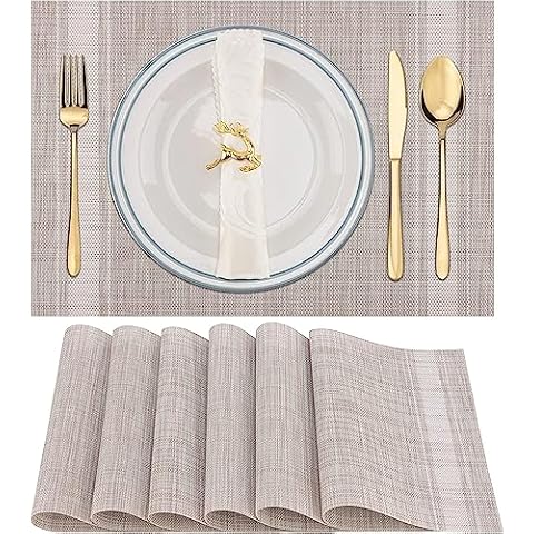WUBAYI Set of 6 Elegant Placemats Cover