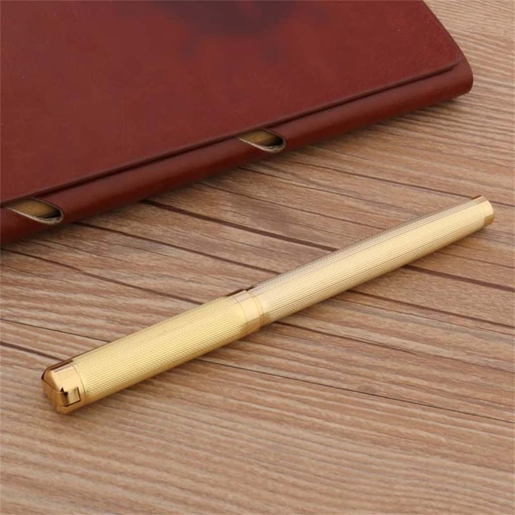 Penna stilografica classica a righe scultura cancelleria forniture per ufficio penne a inchiostro dorato