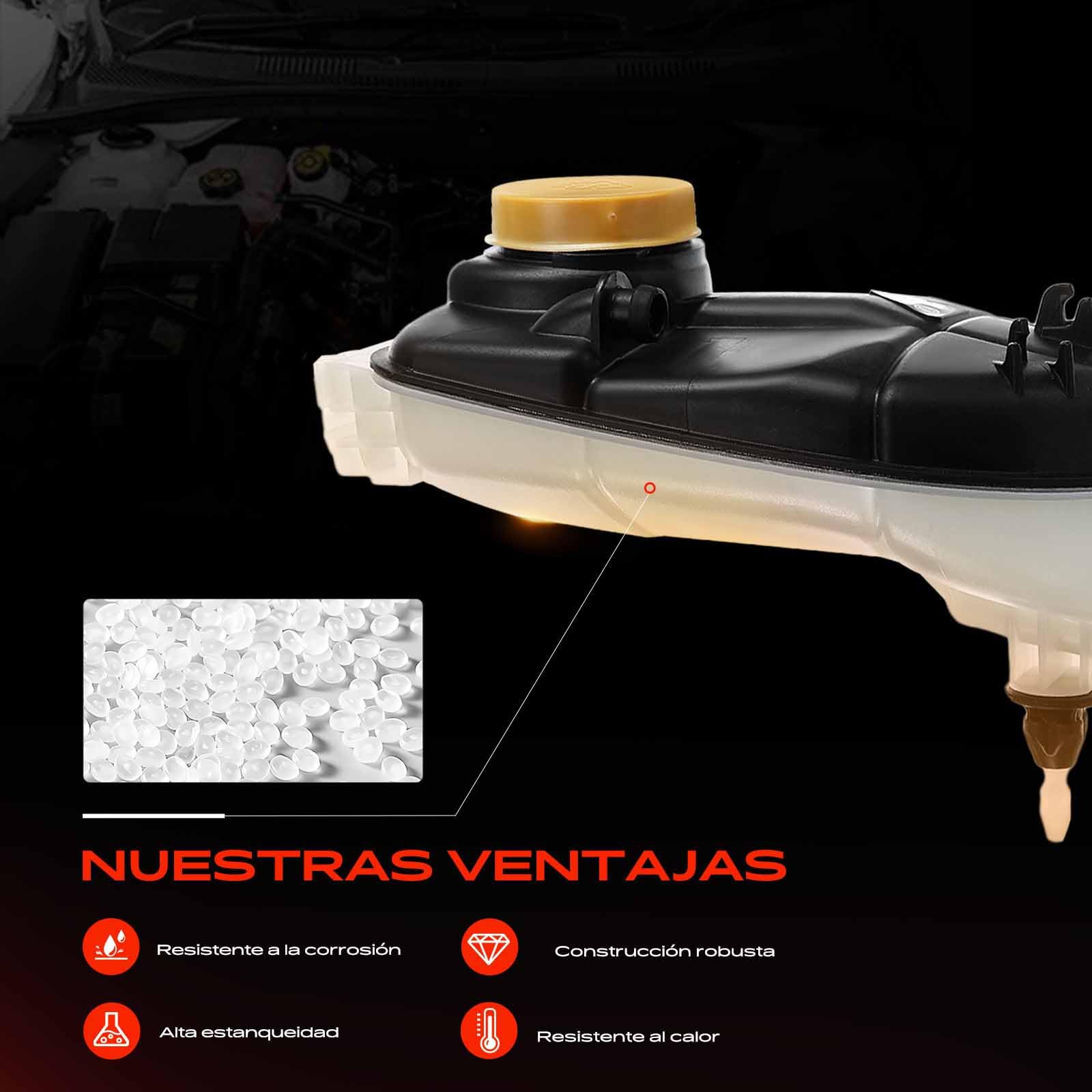 Frankberg Depósito de compensación refrigerante Compatible con GLClase A X156 1.6L W176 1.6L CLA Shooting Brake X117 1.6L 2.0L 2.1L 2465000049