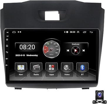 DEHIWI Android 11 Car Stereo Radio, 9In Touch Screen Car Stereo for Isuzu D-Max 20152018 with 720P AHD Backup Camera, GPS Navigation, SWC, Carplay/Android Auto, FM Radio Receiver