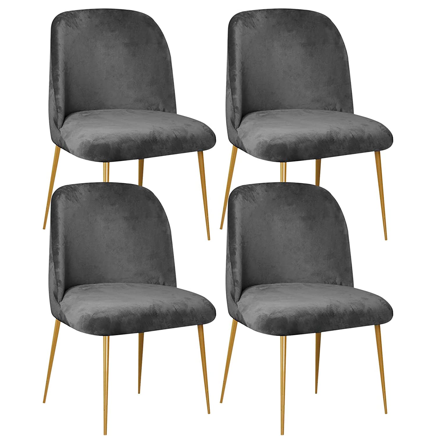 Coprisedie In Velluto Con Schienale | 1/2/4/6 Pezzi | Morbido E Elastico | Per Sala Da Pranzo | Dark Blue - Foto 8