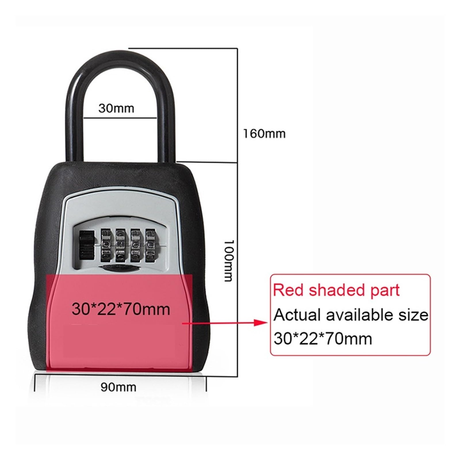 Tresor, Schlüsselsafe For Den Außenbereich, Schloss For Den Außenbereich, Schlüsseltresor For Schlüssel, Aufbewahrungsbox, Vorhängeschloss, Verwendung Von Passwortsperre, Legierungsmaterial, Schlüssel
