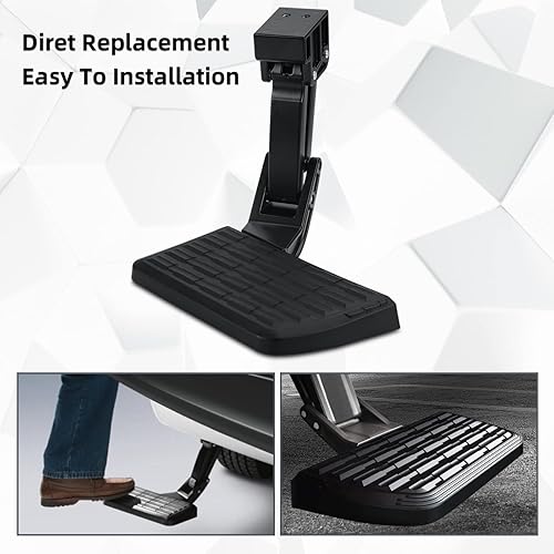 Miniatura 9 de 75328-01A - Escalón para cama trasera de camión compatible con Ford F150 (2021-2023) (excluye escape doble), parachoques retráctil, escalón de pie