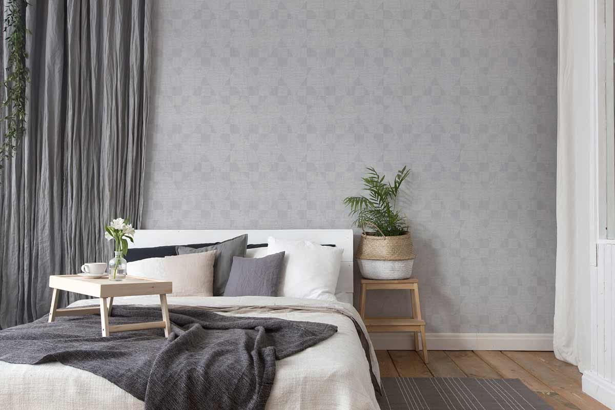 Livingwalls Geometric Wallpaper Titanium 3 Non-Woven Wallpaper 10.05 m x 0.53 m Silver Grey Made in Germany 381961 38327-3 - Image 4