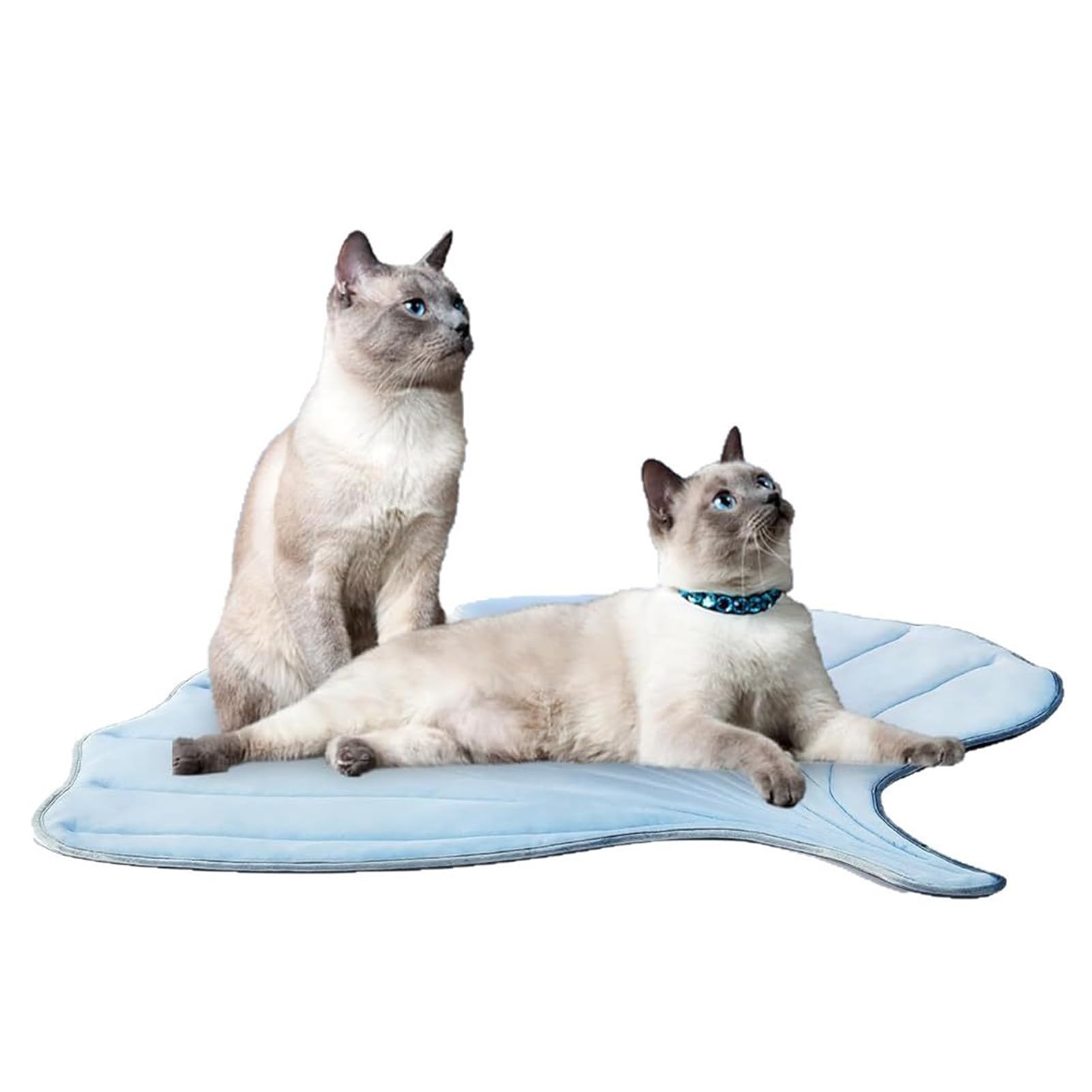 Alfombrilla de refrigeración duradera para perros y gatos, grande y lavable, cama para mascotas en forma de hoja, ideal para perros y gatos en verano caluroso, L
