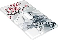 Vista 32 de Toggle Light Switch Wall Plate, Japanese Cherry Blossoms Mountain Tower Double Switch Cover, Size 2-Gang 4.5" X 4.5