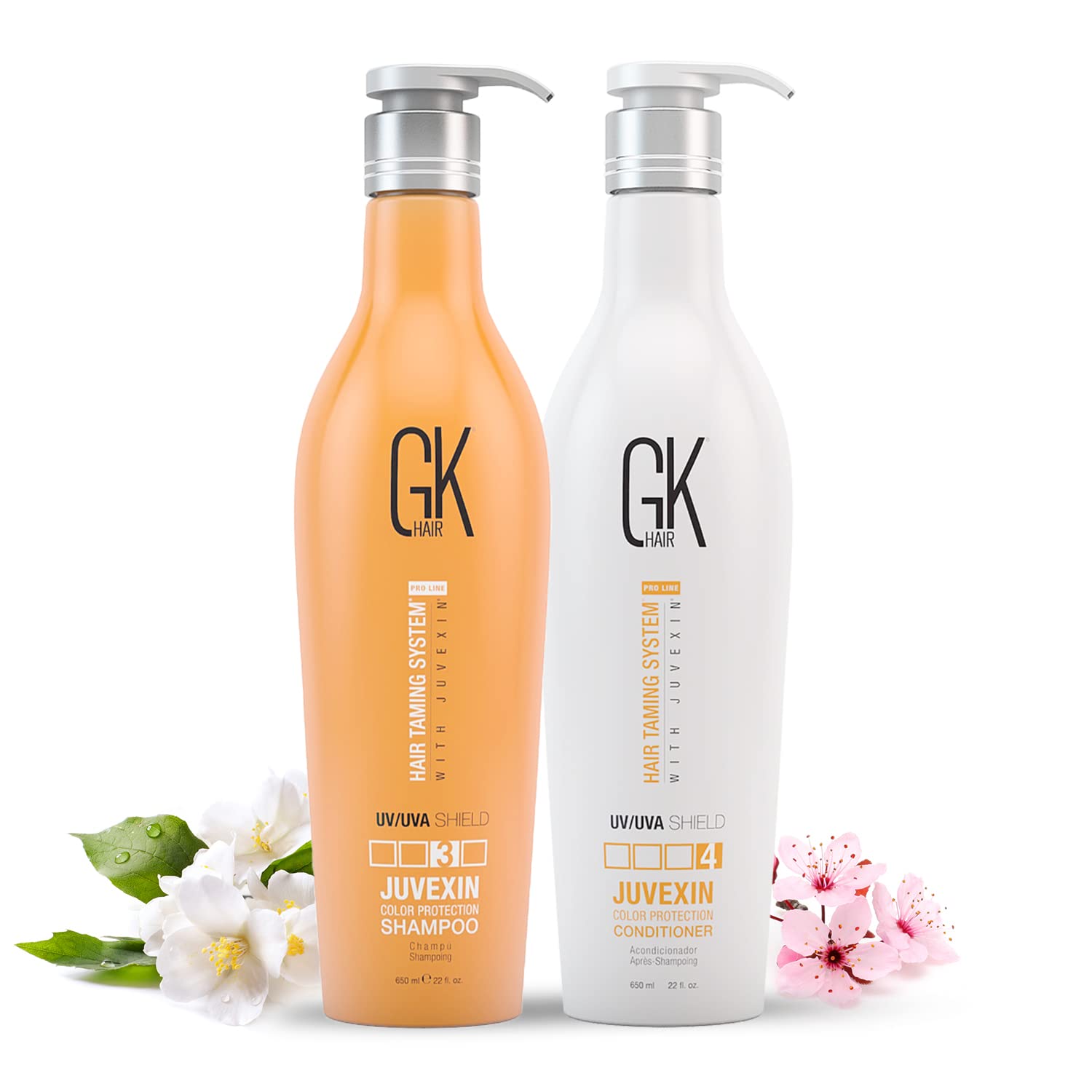 GK HAIR Global Keratin Shield Shampoo and Conditioner Set for Color